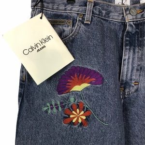 NWT VINTAGE Calvin Klein Embroidered Flare Jeans